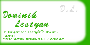 dominik lestyan business card